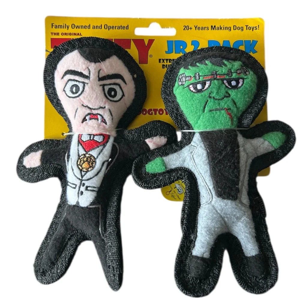 Tuffy Pets Halloween Vampire Monster Duo Plush Dog Toy Set